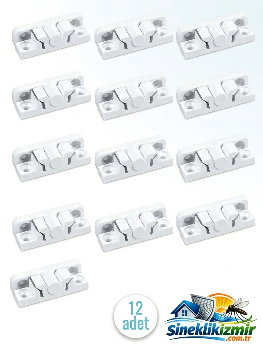 17x25 Sineklik Çıt Çıt Beyaz 12 Adet